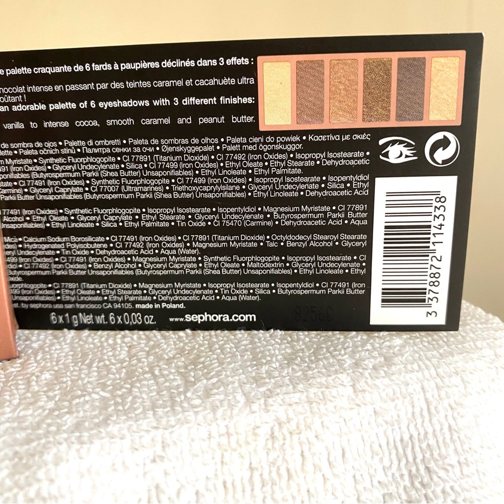 Sephora Eyeshadow Palette - warm cookies 6 colors matte and shimmer neutrals NEW - Picture 5 of 11
